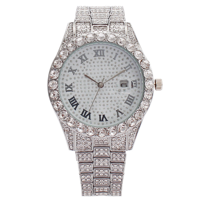 Diamant Kette mit Armreif und Uhr